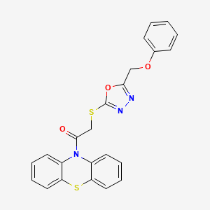 10-({[5-(phenoxymethyl)-1,3,4-oxadiazol-2-yl]thio}acetyl)-10H-phenothiazine