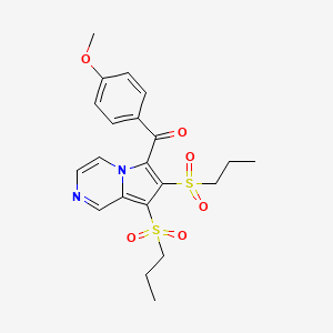 [7,8-bis(propylsulfonyl)pyrrolo[1,2-a]pyrazin-6-yl](4-methoxyphenyl)methanone