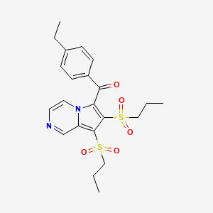 [7,8-bis(propylsulfonyl)pyrrolo[1,2-a]pyrazin-6-yl](4-ethylphenyl)methanone