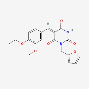 5-(4-ethoxy-3-methoxybenzylidene)-1-(2-furylmethyl)-2,4,6(1H,3H,5H)-pyrimidinetrione