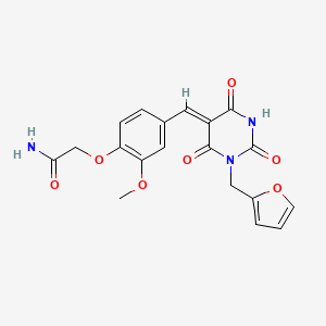 2-(4-{[1-(2-furylmethyl)-2,4,6-trioxotetrahydro-5(2H)-pyrimidinylidene]methyl}-2-methoxyphenoxy)acetamide