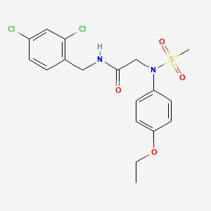 molecular formula C18H20Cl2N2O4S B3464682 N~1~-(2,4-dichlorobenzyl)-N~2~-(4-ethoxyphenyl)-N~2~-(methylsulfonyl)glycinamide 