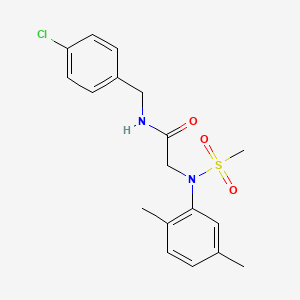 molecular formula C18H21ClN2O3S B3464689 N~1~-(4-chlorobenzyl)-N~2~-(2,5-dimethylphenyl)-N~2~-(methylsulfonyl)glycinamide 