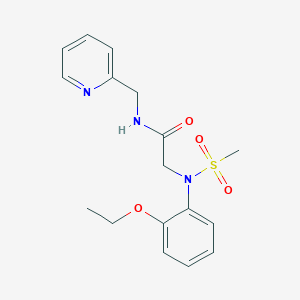 molecular formula C17H21N3O4S B3464704 N~2~-(2-ethoxyphenyl)-N~2~-(methylsulfonyl)-N~1~-(2-pyridinylmethyl)glycinamide 