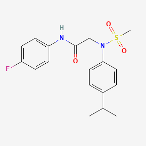 N~1~-(4-fluorophenyl)-N~2~-(4-isopropylphenyl)-N~2~-(methylsulfonyl)glycinamide