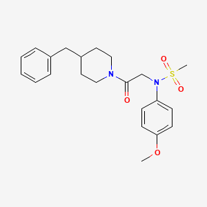 N-[2-(4-benzyl-1-piperidinyl)-2-oxoethyl]-N-(4-methoxyphenyl)methanesulfonamide