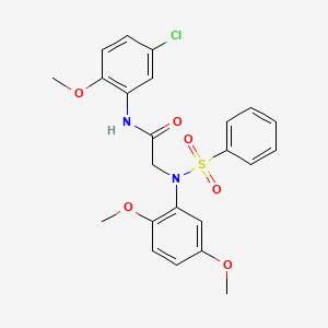 N~1~-(5-chloro-2-methoxyphenyl)-N~2~-(2,5-dimethoxyphenyl)-N~2~-(phenylsulfonyl)glycinamide