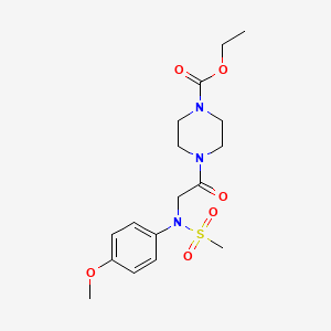 ethyl 4-[N-(4-methoxyphenyl)-N-(methylsulfonyl)glycyl]-1-piperazinecarboxylate