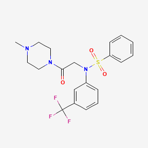 N-[2-(4-methyl-1-piperazinyl)-2-oxoethyl]-N-[3-(trifluoromethyl)phenyl]benzenesulfonamide