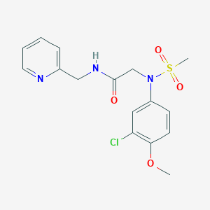 N~2~-(3-chloro-4-methoxyphenyl)-N~2~-(methylsulfonyl)-N~1~-(2-pyridinylmethyl)glycinamide