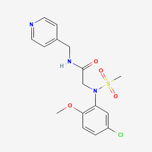 N~2~-(5-chloro-2-methoxyphenyl)-N~2~-(methylsulfonyl)-N~1~-(4-pyridinylmethyl)glycinamide