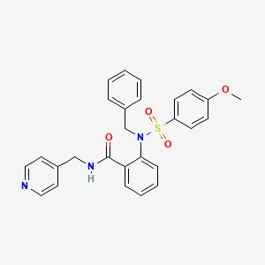 molecular formula C27H25N3O4S B3464812 2-{benzyl[(4-methoxyphenyl)sulfonyl]amino}-N-(4-pyridinylmethyl)benzamide 