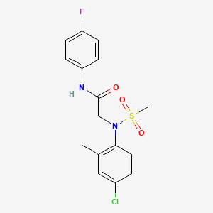 N~2~-(4-chloro-2-methylphenyl)-N~1~-(4-fluorophenyl)-N~2~-(methylsulfonyl)glycinamide