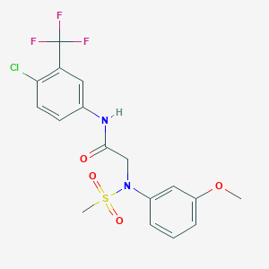 N~1~-[4-chloro-3-(trifluoromethyl)phenyl]-N~2~-(3-methoxyphenyl)-N~2~-(methylsulfonyl)glycinamide