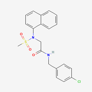 N~1~-(4-chlorobenzyl)-N~2~-(methylsulfonyl)-N~2~-1-naphthylglycinamide