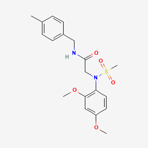 molecular formula C19H24N2O5S B3464855 N~2~-(2,4-dimethoxyphenyl)-N~1~-(4-methylbenzyl)-N~2~-(methylsulfonyl)glycinamide 