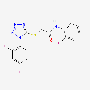 2-{[1-(2,4-difluorophenyl)-1H-tetrazol-5-yl]thio}-N-(2-fluorophenyl)acetamide