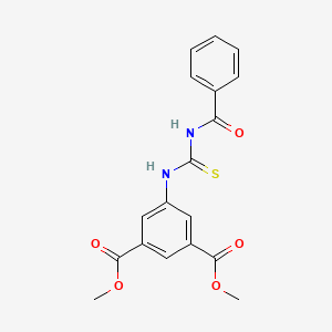 molecular formula C18H16N2O5S B3464879 dimethyl 5-{[(benzoylamino)carbonothioyl]amino}isophthalate 