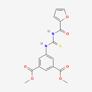 molecular formula C16H14N2O6S B3464880 dimethyl 5-{[(2-furoylamino)carbonothioyl]amino}isophthalate 