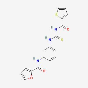 N-[3-({[(2-thienylcarbonyl)amino]carbonothioyl}amino)phenyl]-2-furamide