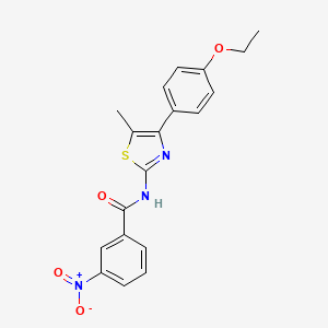 molecular formula C19H17N3O4S B3464960 N-[4-(4-ethoxyphenyl)-5-methyl-1,3-thiazol-2-yl]-3-nitrobenzamide 