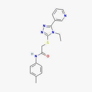 2-{[4-ethyl-5-(3-pyridinyl)-4H-1,2,4-triazol-3-yl]thio}-N-(4-methylphenyl)acetamide