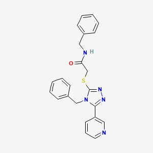 N-benzyl-2-{[4-benzyl-5-(3-pyridinyl)-4H-1,2,4-triazol-3-yl]thio}acetamide