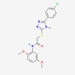 2-{[5-(4-chlorophenyl)-4-methyl-4H-1,2,4-triazol-3-yl]thio}-N-(2,5-dimethoxyphenyl)acetamide