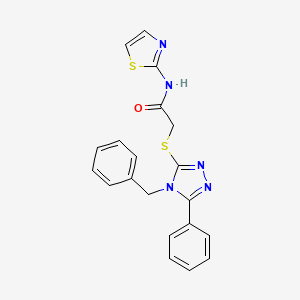 2-[(4-benzyl-5-phenyl-4H-1,2,4-triazol-3-yl)thio]-N-1,3-thiazol-2-ylacetamide