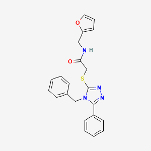 2-[(4-benzyl-5-phenyl-4H-1,2,4-triazol-3-yl)thio]-N-(2-furylmethyl)acetamide