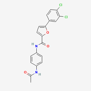 molecular formula C19H14Cl2N2O3 B3465021 N-[4-(acetylamino)phenyl]-5-(3,4-dichlorophenyl)-2-furamide 