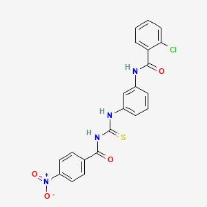 2-chloro-N-[3-({[(4-nitrobenzoyl)amino]carbonothioyl}amino)phenyl]benzamide