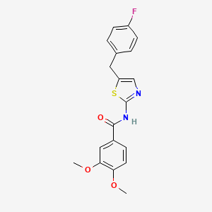 molecular formula C19H17FN2O3S B3465060 N-[5-(4-fluorobenzyl)-1,3-thiazol-2-yl]-3,4-dimethoxybenzamide 