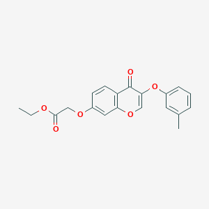 molecular formula C20H18O6 B3465117 ETHYL 2-{[3-(3-METHYLPHENOXY)-4-OXO-4H-CHROMEN-7-YL]OXY}ACETATE 