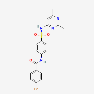 molecular formula C19H17BrN4O3S B3465123 4-bromo-N-(4-{[(2,6-dimethyl-4-pyrimidinyl)amino]sulfonyl}phenyl)benzamide 