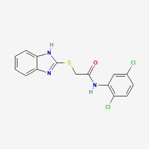 molecular formula C15H11Cl2N3OS B3465124 2-(1H-benzimidazol-2-ylthio)-N-(2,5-dichlorophenyl)acetamide 