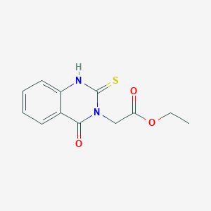 molecular formula C12H12N2O3S B3465130 ethyl (2-mercapto-4-oxo-3(4H)-quinazolinyl)acetate 