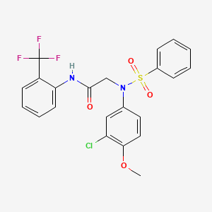 N~2~-(3-chloro-4-methoxyphenyl)-N~2~-(phenylsulfonyl)-N~1~-[2-(trifluoromethyl)phenyl]glycinamide