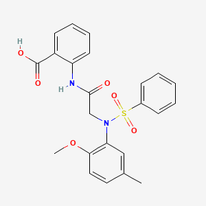 2-{[N-(2-methoxy-5-methylphenyl)-N-(phenylsulfonyl)glycyl]amino}benzoic acid