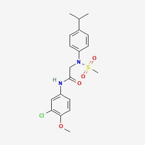 molecular formula C19H23ClN2O4S B3465178 N~1~-(3-chloro-4-methoxyphenyl)-N~2~-(4-isopropylphenyl)-N~2~-(methylsulfonyl)glycinamide 