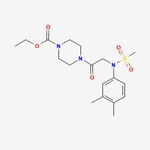 ethyl 4-[N-(3,4-dimethylphenyl)-N-(methylsulfonyl)glycyl]-1-piperazinecarboxylate