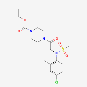 ethyl 4-[N-(4-chloro-2-methylphenyl)-N-(methylsulfonyl)glycyl]-1-piperazinecarboxylate