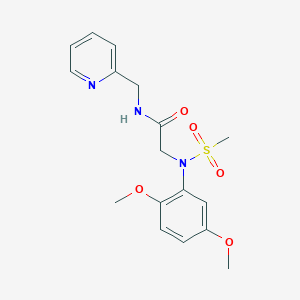 N~2~-(2,5-dimethoxyphenyl)-N~2~-(methylsulfonyl)-N~1~-(2-pyridinylmethyl)glycinamide