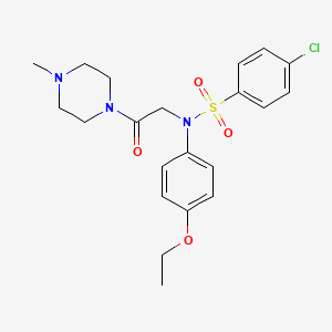 4-chloro-N-(4-ethoxyphenyl)-N-[2-(4-methyl-1-piperazinyl)-2-oxoethyl]benzenesulfonamide