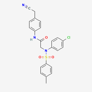 N~2~-(4-chlorophenyl)-N~1~-[4-(cyanomethyl)phenyl]-N~2~-[(4-methylphenyl)sulfonyl]glycinamide