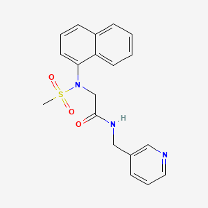 N~2~-(methylsulfonyl)-N~2~-1-naphthyl-N~1~-(3-pyridinylmethyl)glycinamide