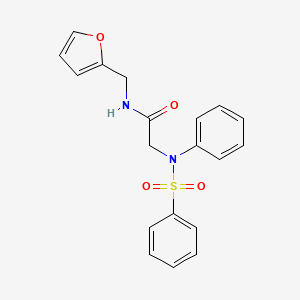 molecular formula C19H18N2O4S B3465234 N~1~-(2-furylmethyl)-N~2~-phenyl-N~2~-(phenylsulfonyl)glycinamide 