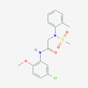 N~1~-(5-chloro-2-methoxyphenyl)-N~2~-(2-methylphenyl)-N~2~-(methylsulfonyl)glycinamide