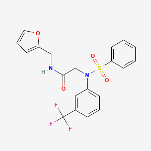 N~1~-(2-furylmethyl)-N~2~-(phenylsulfonyl)-N~2~-[3-(trifluoromethyl)phenyl]glycinamide