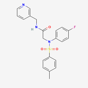 molecular formula C21H20FN3O3S B3465318 N~2~-(4-fluorophenyl)-N~2~-[(4-methylphenyl)sulfonyl]-N~1~-(3-pyridinylmethyl)glycinamide 